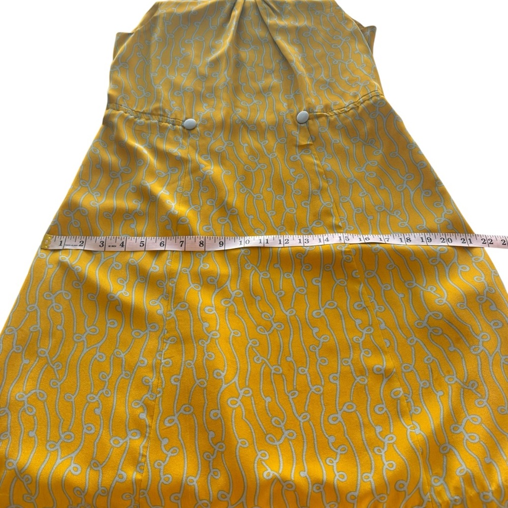 Anthropologie Girls from Savoy Take Action Mini Dress 2 Gold Yellow 100% Silk - Picture 15 of 16